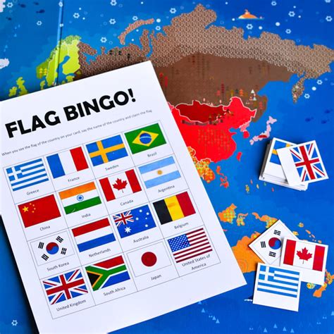 Flags of the World Bingo: Printable Game for Kids