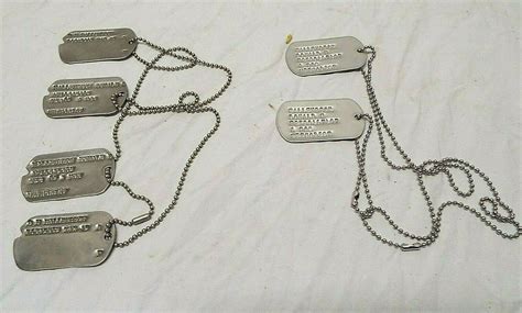 6 Original Vintage WWII and Vietnam War Dog Tags Air Corps Air Force Veteran | #2015308199