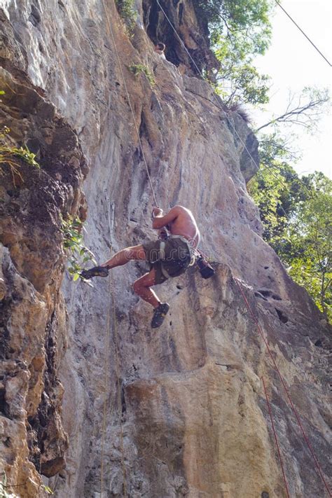 Cliff Climbing Location in Krabi Province Stock Photo - Image of outdoor, fearless: 93722800