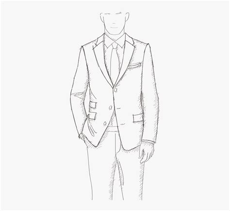 Easy Man In Suit Sketch, HD Png Download - kindpng