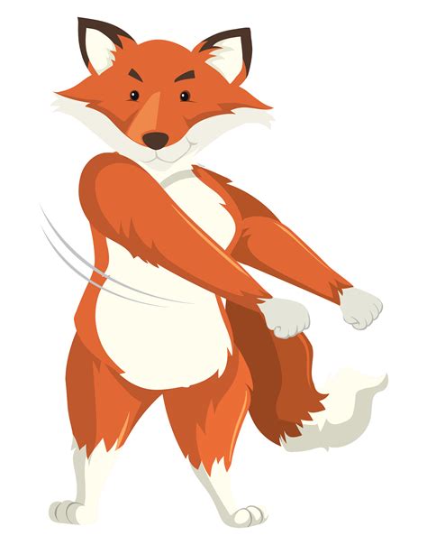 A fox dancing on white background 302744 Vector Art at Vecteezy