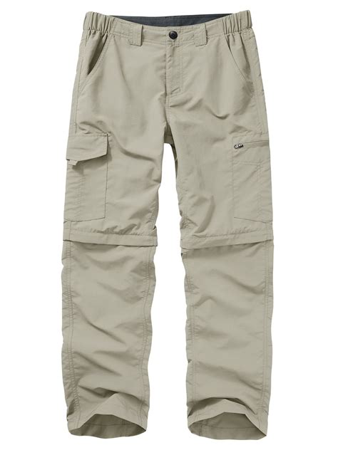 Mens Hiking Pants Convertible Zip Off Lightweight Quick Dry Fishing ...