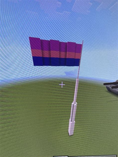 I made a Bi flag in Minecraft! : r/bisexual