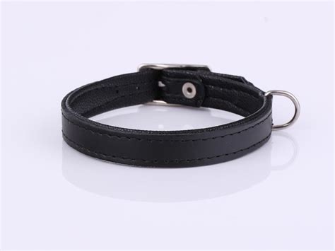 Personalised Black Leather Dog Collar with Soft Padding