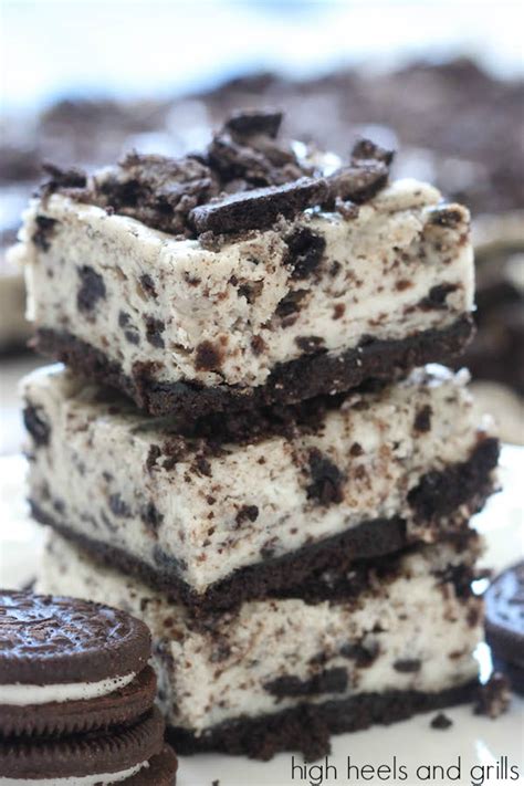 Oreo Cheesecake Bars - So Easy! | High Heels and Grills | Recipe | Oreo cheesecake bars ...