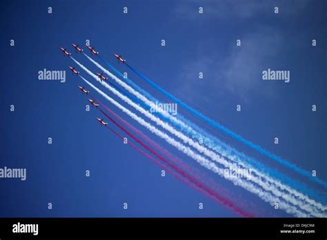 Red Arrows display team Stock Photo - Alamy