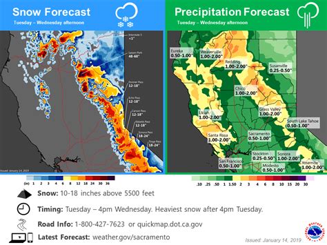 NOAA: 34-66” Of Snow Forecast In California Next 3-Days - SnowBrains