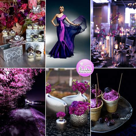 A Dramatic Pink and Purple Wedding Inspiration Board