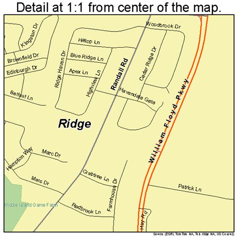 Ridge New York Street Map 3661665