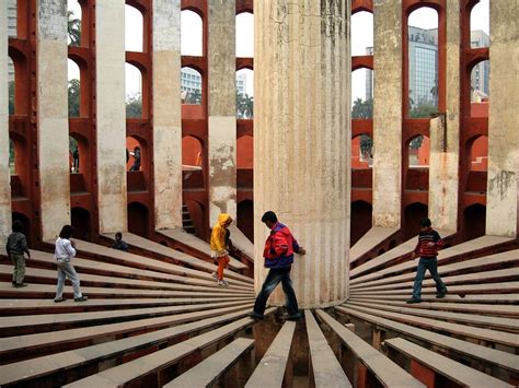 observatory Jantar Mantar, Delhi built in 1724 by Sawai Jai Singh II ...