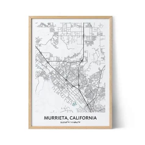 Murrieta Map Poster - Your City Map Art - Positive Prints