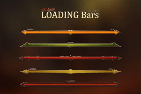 Fantasy Loading Bars 3 | Loading bar, Game level design, Game logo