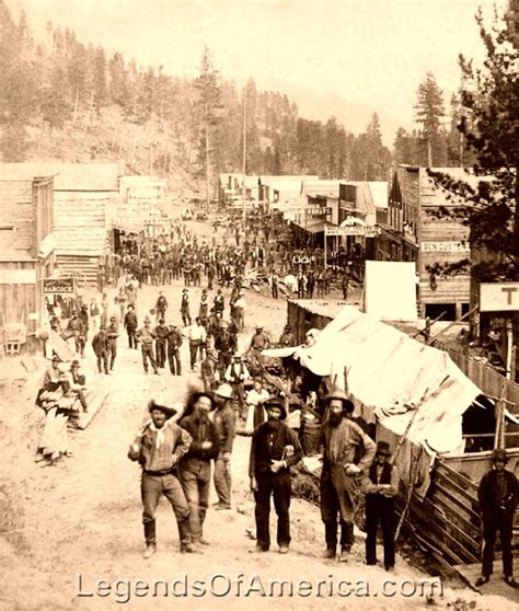 Legends of America Photo Prints | Northwest South Dakota | Deadwood, SD - Main Street, 1870s