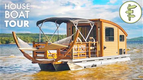 This Tiny House Boat is an INCREDIBLE Floating Off-Grid Cabin – Monkey ...