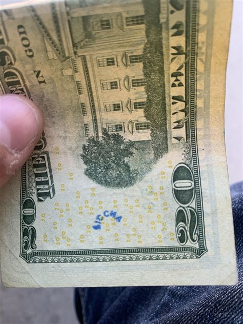 What is this weird blue print on the back of my 20 dollar bill : r ...