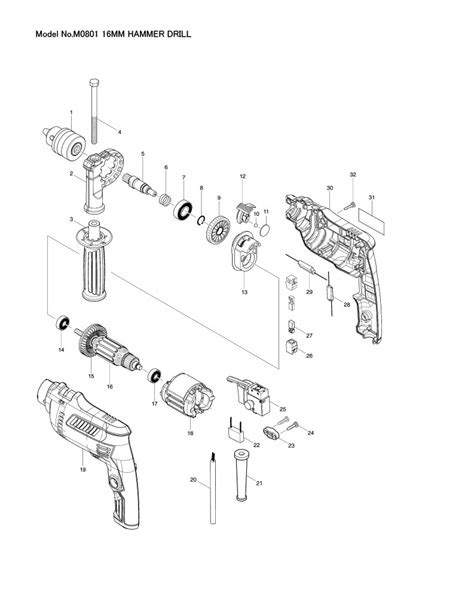 Part Diagram: M0801B - Makita.my