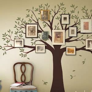 Wall Decal Family Tree Wall Decal Sticker Family Photo Tree Two Colors Vinyl Wall Sticker Photo ...