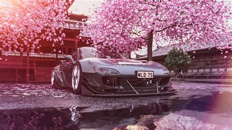 MAZDA RX7 Parked in Tokyo Live Wallpaper