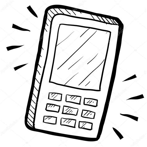 Mobile phone sketch ⬇ Vector Image by © lhfgraphics | Vector Stock 13981715