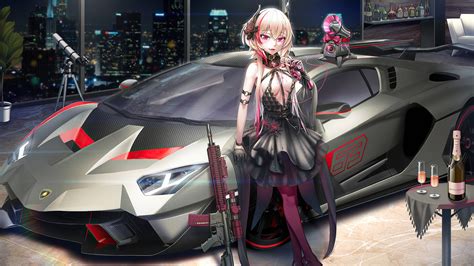 1920x1080 Lamborghini Rider Anime Girl 4k Laptop Full HD 1080P ,HD 4k Wallpapers,Images ...