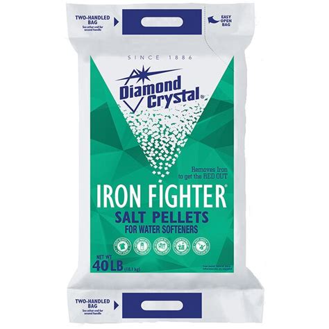 Diamond Crystal 40 lbs Water Softening Salt Pellets with Iron Reduction ...