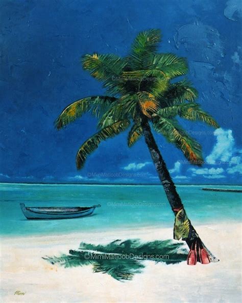 Bahamas Original Oil Painting Fine Art by MimiMatloobDesign