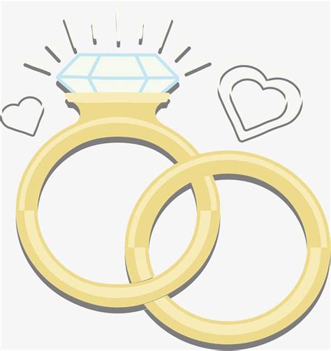 Silhouette Wedding Rings Clipart Png