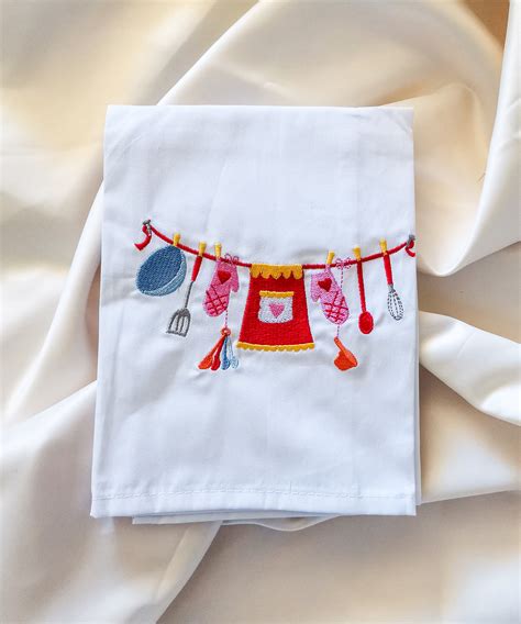 Embroidery Tea Towel Cotton Tea Towels Machine Embroidery - Etsy Australia