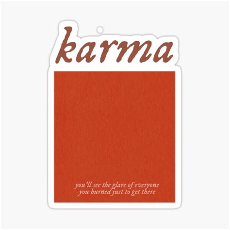 "karma lyric color palette / graphic design" Sticker for Sale by ...