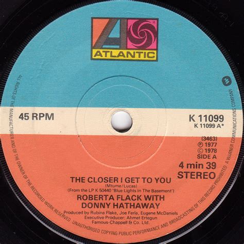 Roberta Flack With Donny Hathaway - The Closer I Get To You (1978, Vinyl) | Discogs