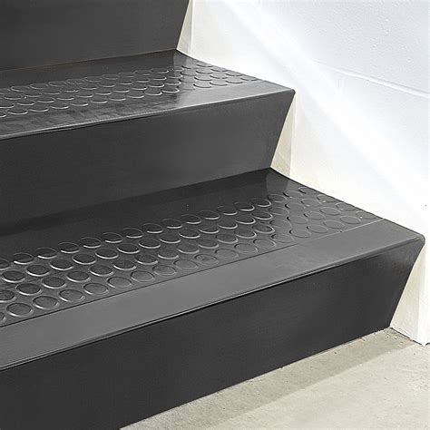 Stair Tread Risers - Rubber, 72 x 7", Black H-5199BL - Uline | Garage stairs, Concrete stairs ...