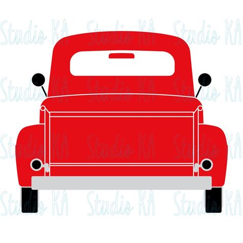 Old red truck Svg files for cricut Christmas truck Svg Red | Etsy