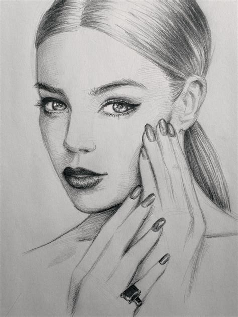 Makeup Sketch Face at PaintingValley.com | Explore collection of Makeup ...