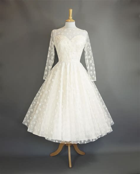 Snowflake Winter Wedding Dress Vintage Style Ivory Silk & Flocked Tulle