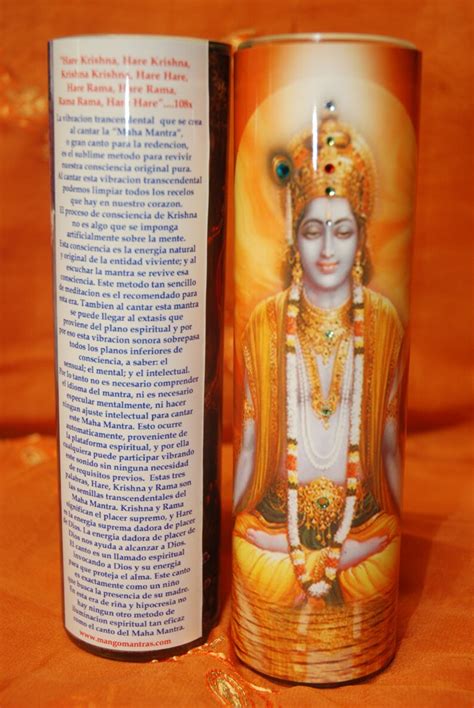 Hare Krishna Mantra Meditation Candle embellished with | Etsy