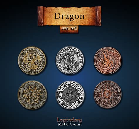 Dragon Set -Legendary Metal Coins | Drawlab Entertainment