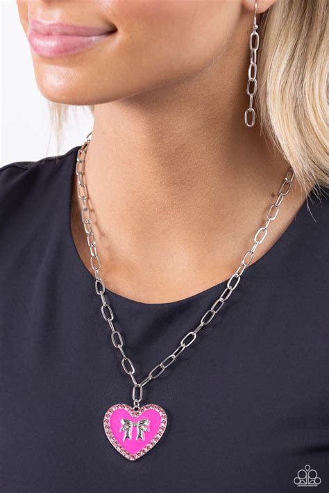 Romantic Gesture - pink - Paparazzi necklace – JewelryBlingThing