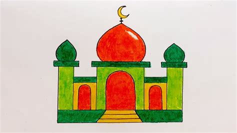 Mosque Drawing For Kids