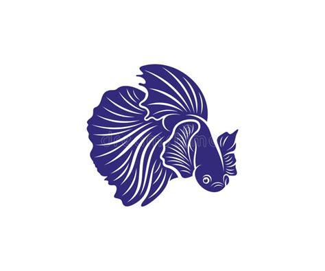 Betta Fish Vector Illustration, Fighting Fish Logo Design Template Stock Vector - Illustration ...