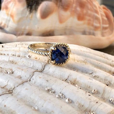 Sapphire Ring Sapphire Engagement Ring Cushion Cut Sapphire - Etsy