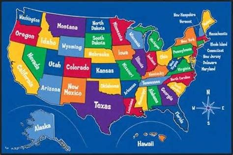 52 States Of America Map - Large World Map