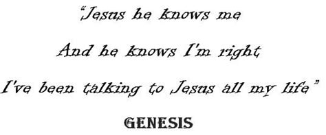 Meaning of “Jesus He Knows Me” by Genesis - Song Meanings and Facts