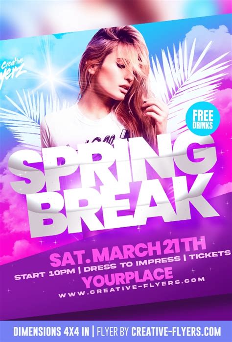 Spring Break Flyer Design to Download - Creative Flyers