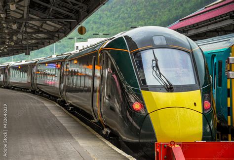 Swansea, Wales - July 2018: High speed train Swansea railway station ...