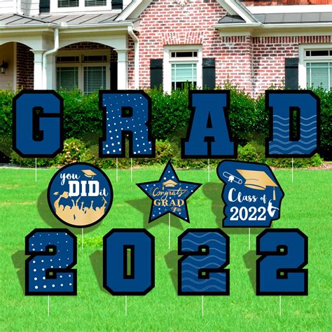 Buy Graduation Yard Sign 2022, 11 PCS Grad Yard Signs Decorations - Class of 2022 Graduation ...