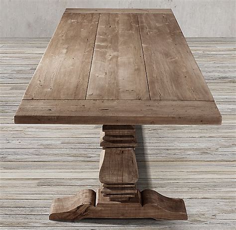 Salvaged Wood Trestle Rectangular Extension Dining Table – dekorationcity.com
