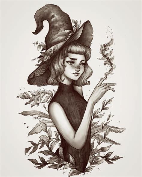 3,549 Likes, 50 Comments - jerinart (@jerianieart) on Instagram: “October witch In the end, I ...