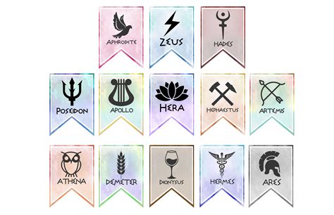 Greek Gods Symbols Banner/percy Jackson Inspired.perfect Banner If You Are Organizing a Greek ...