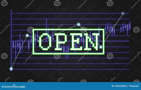 Concept of Open Stock Market Stock Illustration - Illustration of economy, trade: 102423600