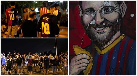 Lionel Messi stay, Bartomeu resign: Hundreds of Barcelona fans protest ...